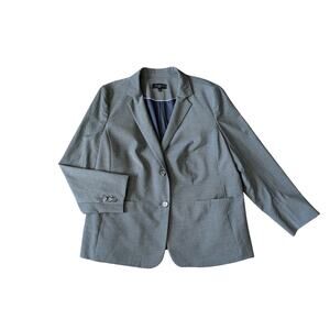 Talbots Wool Blazer Womens 18W Gray Career Work Corporate Heritage Business